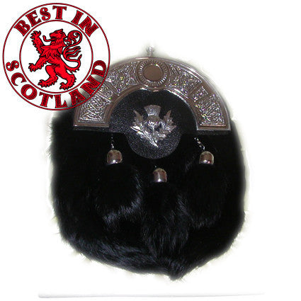 Black Fluffy Sporran - Accessories -  - Best In Scotland