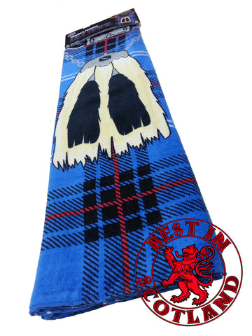 Blue Novelty Kilt Towel - Gifts - Blue - Best In Scotland