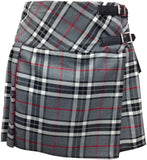 Ladies' Grey Tartan Billie Kilt - Mid-Length Skirt - Skirts -  - Best In Scotland - 4