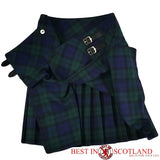 Ladies' Black Watch Green Tartan Billie Kilt - Mid-Length Skirt - Skirts -  - Best In Scotland - 3