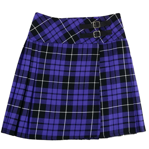 Ladies' Purple Tartan Billit Kilt - Mid-Length Skirt - Skirts -  - Best In Scotland - 1
