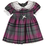 Girls' Purple & Gray Tartan Sunday Dress - Kids Clothing -  - Best In Scotland - 1