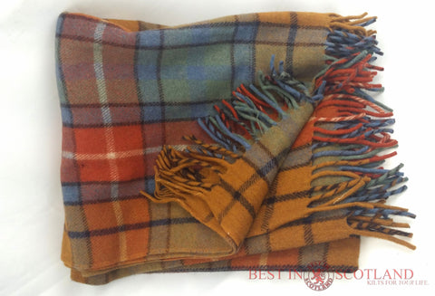 Wool Tartan Blanket: Antique Buchanan - Throws -  - Best In Scotland