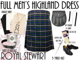 Douglas Tartan 8 Piece Highland Kilt Outfit Package - 5 Yard Kilts -  - Best In Scotland - 1