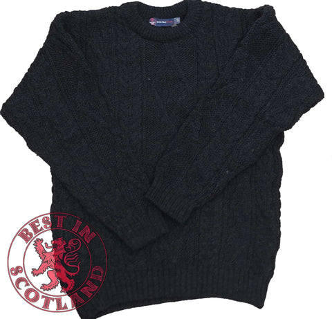 Grey Wool Aran Jumpers - Jumper, Shirts and Jackets -  - Best In Scotland