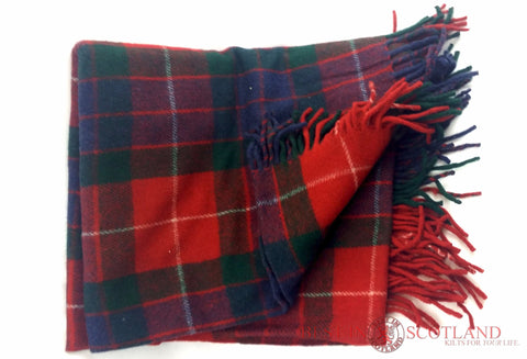 Wool Tartan Blanket: Fraser Red - Throws -  - Best In Scotland