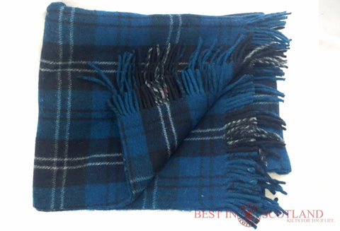 Wool Tartan Blanket: Ramsay Blue - Throws -  - Best In Scotland