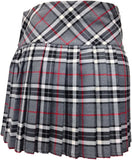 Ladies' Grey Tartan Billie Kilt - Mid-Length Skirt - Skirts -  - Best In Scotland - 6
