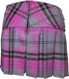 Pink and Grey Tartan Skirt With 4 Buttons - CLEARANCE - Skirts -  - Best In Scotland - 3