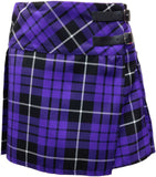 Ladies' Purple Tartan Billit Kilt - Mid-Length Skirt - Skirts -  - Best In Scotland - 4