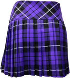 Ladies' Purple Tartan Billit Kilt - Mid-Length Skirt - Skirts -  - Best In Scotland - 6